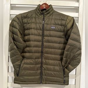 Patagonia Mens Green Down Sweater Puffer Jacket XSmall